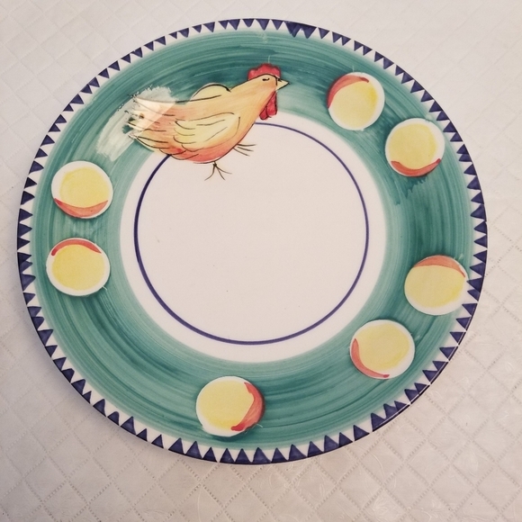 7 In Hand Painted Chicken Plate Design By Traditons - Picture 3 of 4